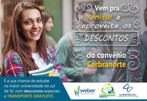 PARCERIA COM A UNISUL PROPORCIONA DESCONTOS AOS ASSOCIADOS