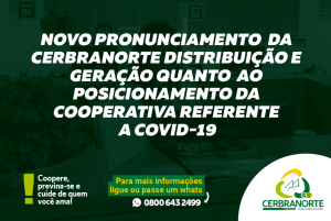 PRONUNCIAMENTO CERBRANORTE DISTRIBUIÇÃO E CERBRANORTE GERAÇÃO QUANTO AO CORONAVÍRUS