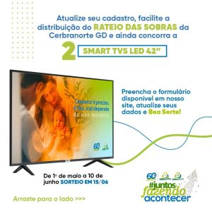 Cerbranorte atualiza cadastro dos consumidores e sorteia TVs