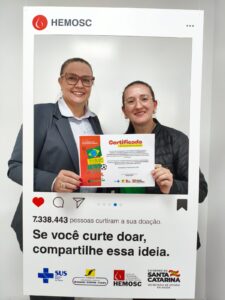 Cerbranorte recebe certificado do HEMOSC e dedica reconhecimento aos doadores de sangue
